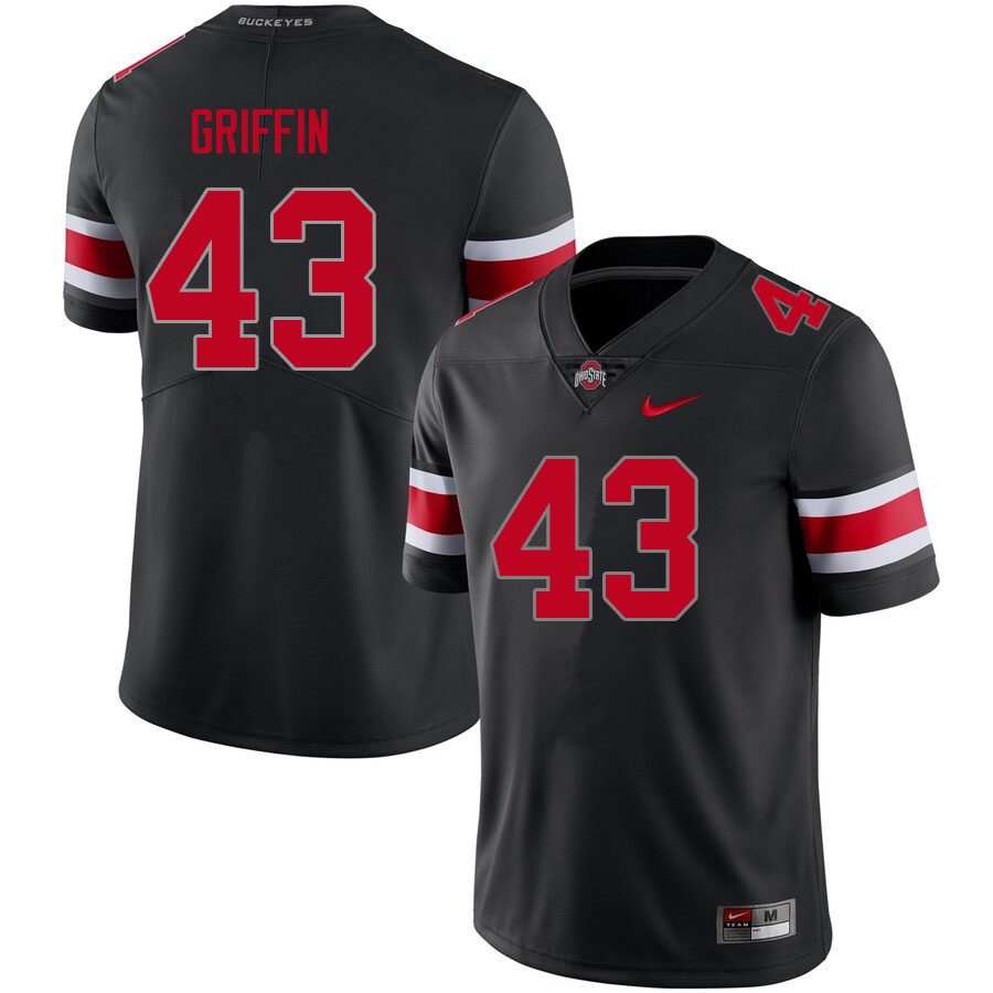 Ohio State Buckeyes #43 Diante Griffin College Football Jerseys Sale-Blackout